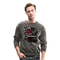 LIFE IS A GAME Crewneck Sweatshirt - asphalt gray