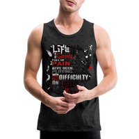 LIFE IS A GAME Men’s Premium Tank - charcoal grey