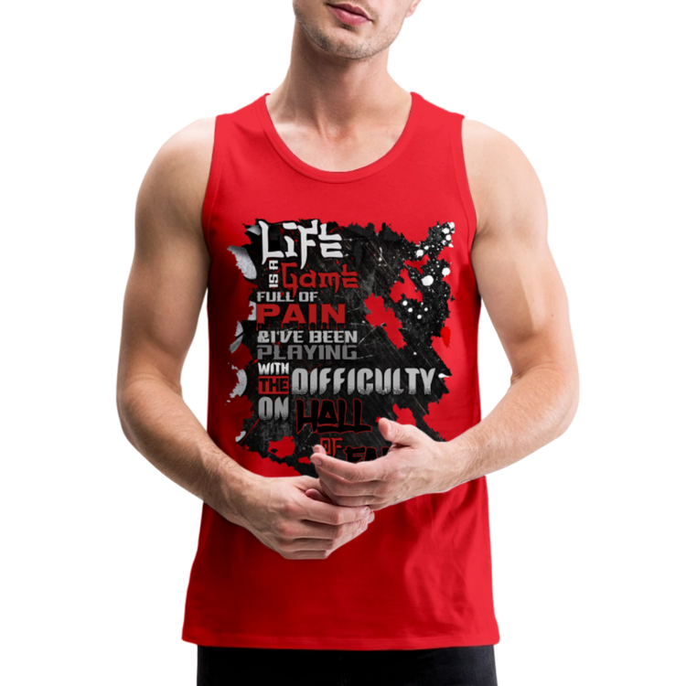 LIFE IS A GAME Men’s Premium Tank - red