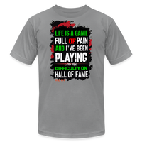 LIFE IS A GAME PALESTINE Edition  Men's T-Shirt by Bella + Canvas - slate