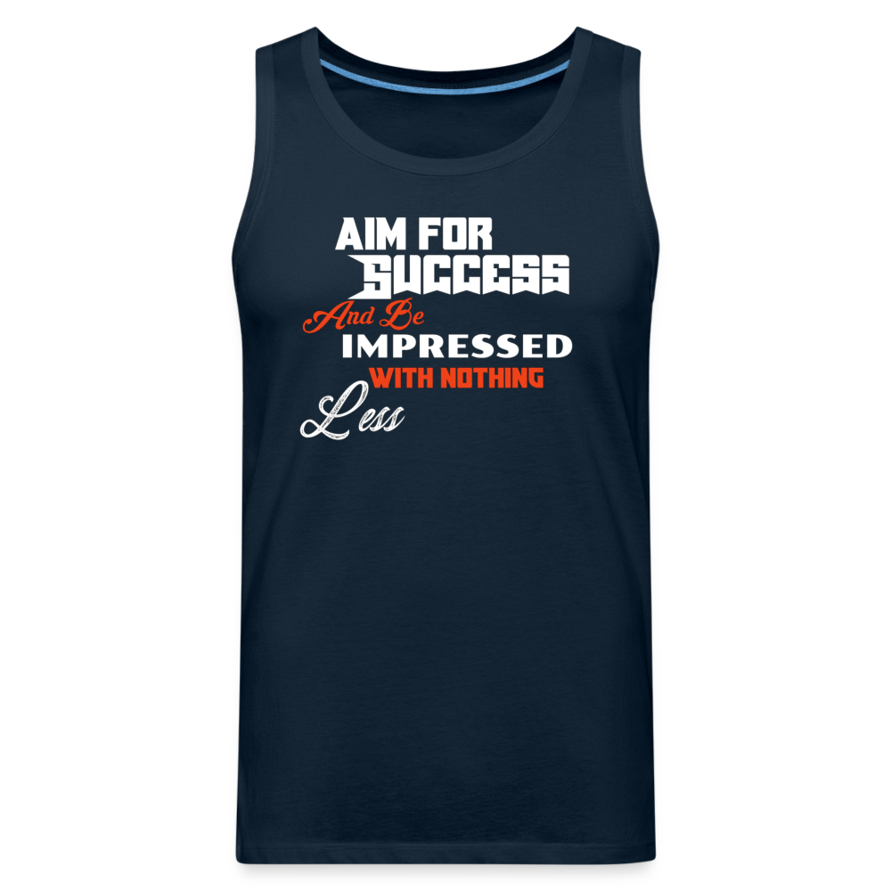Aim For Success Men’s Premium Tank - deep navy