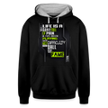 LIFE IS A GAME Contrast Hoodie - black/heather gray