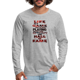 Life Is A Game Premium Long Sleeve T-Shirt - heather gray
