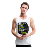 LIFE IS A GAME Men’s Premium Tank - white