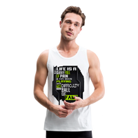 LIFE IS A GAME Men’s Premium Tank - white