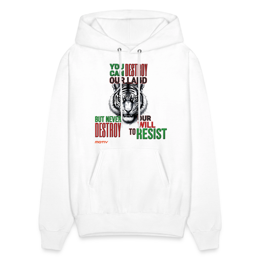 WILL TO RESIST Palestine Edition Men's PREMIUM QUALITY Hoodie - white