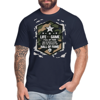 LIFE IS A GAME men's Jersey T-Shirt by Bella + Canvas - navy