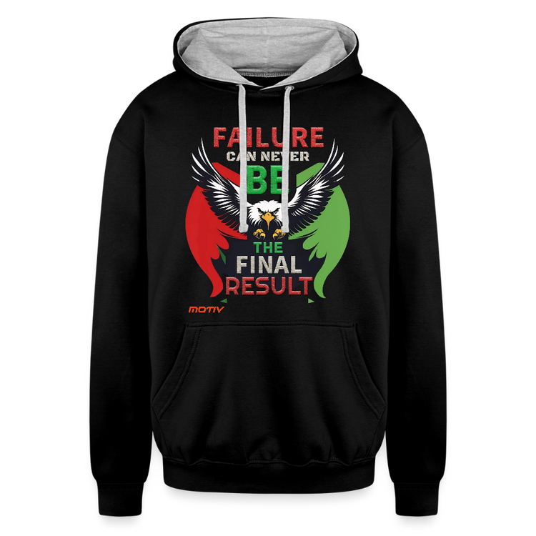 FINAL RESULT PALESTINE Edition 3 m/w Contrast Hoodie - black/heather gray