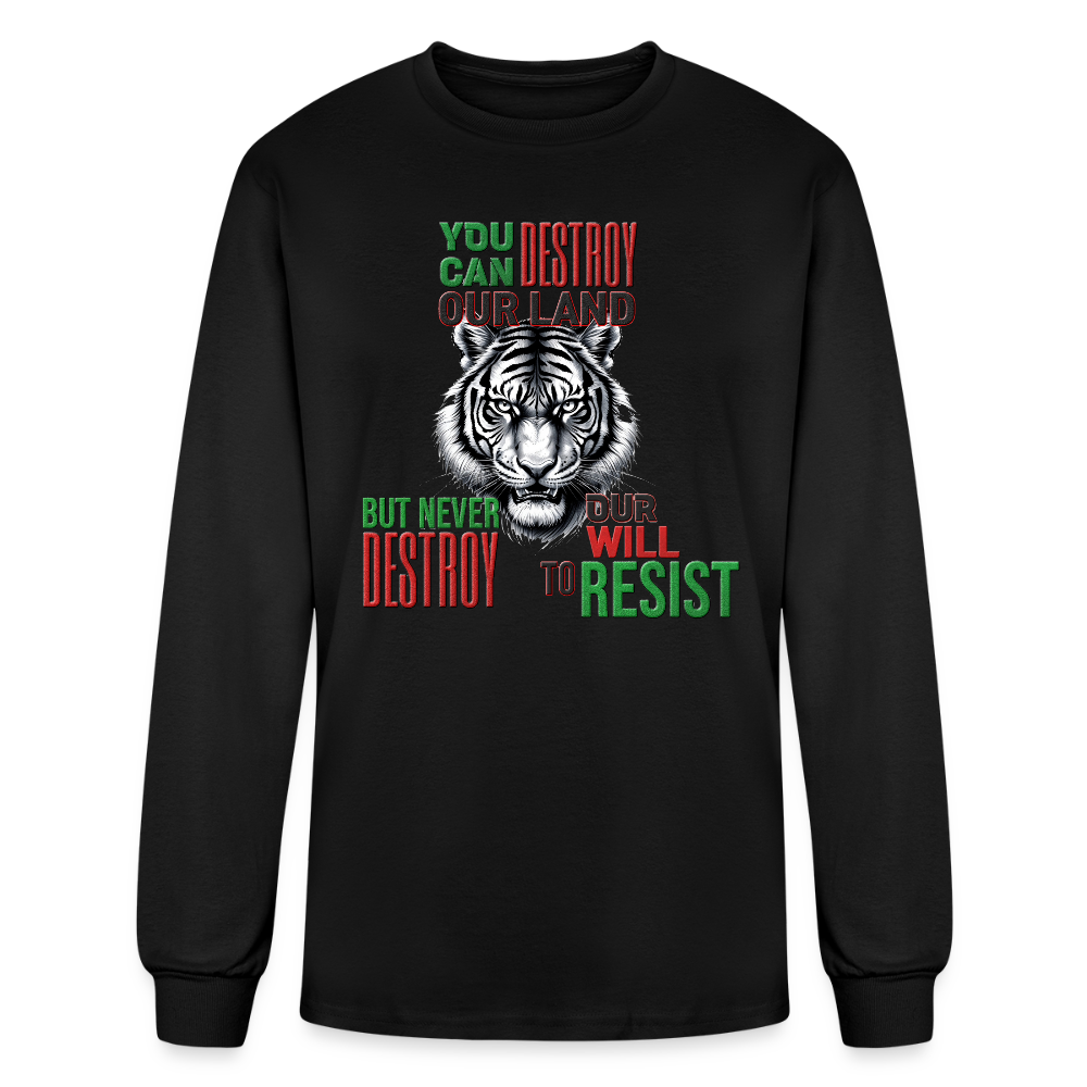 WILL TO RESIST PALESTINE Edition Men's Long Sleeve T-Shirt - black