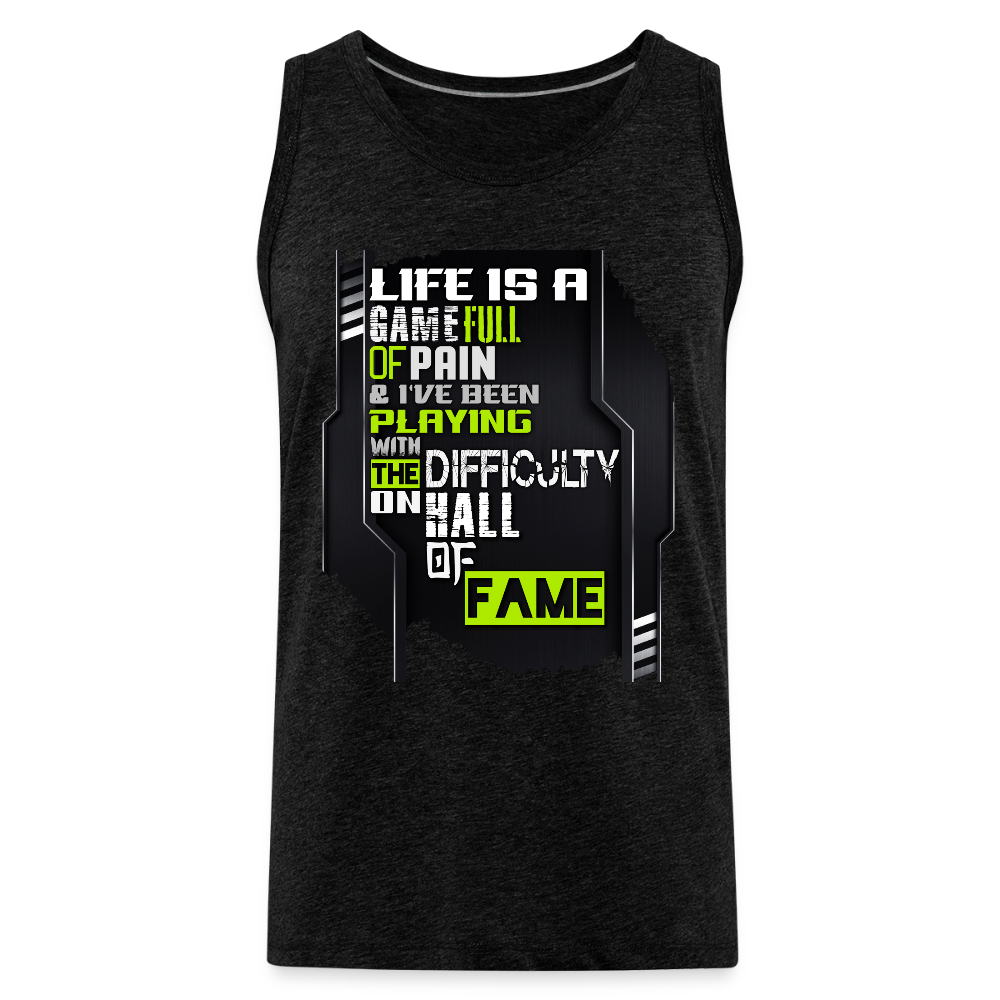 LIFE IS A GAME Men’s Premium Tank - charcoal grey