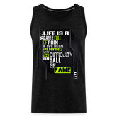 LIFE IS A GAME Men’s Premium Tank - charcoal grey