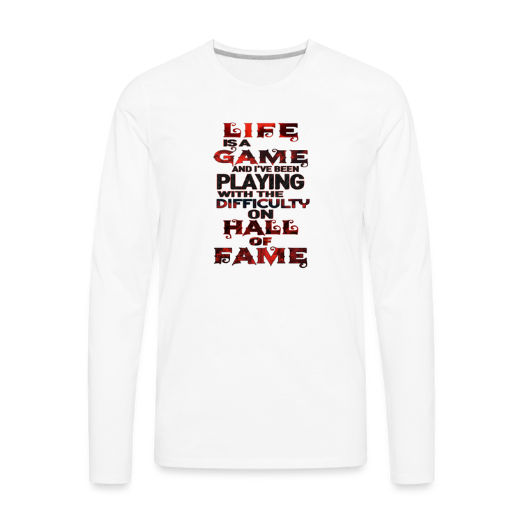 Life Is A Game Premium Long Sleeve T-Shirt - white