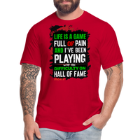 LIFE IS A GAME PALESTINE Edition  Men's T-Shirt by Bella + Canvas - red