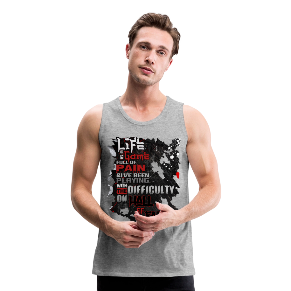 LIFE IS A GAME Men’s Premium Tank - heather gray