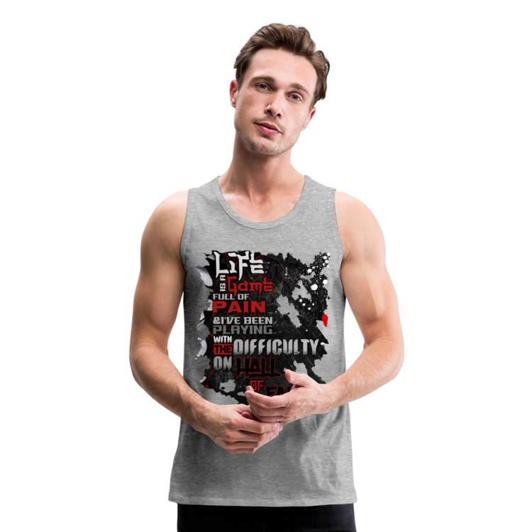 LIFE IS A GAME Men’s Premium Tank - heather gray