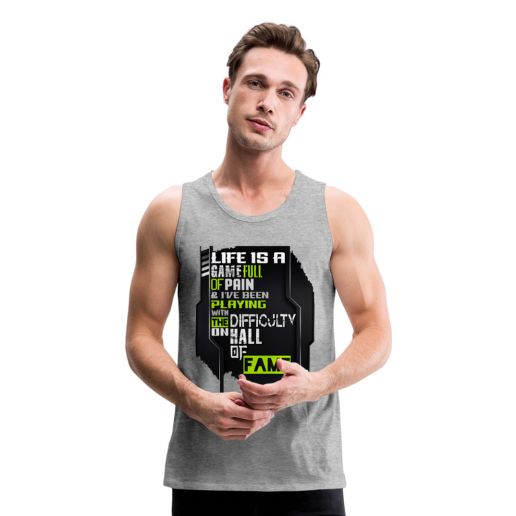 LIFE IS A GAME Men’s Premium Tank - heather gray