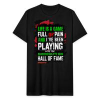 LIFE IS A GAME PALESTINE Edition  Men's T-Shirt by Bella + Canvas - black