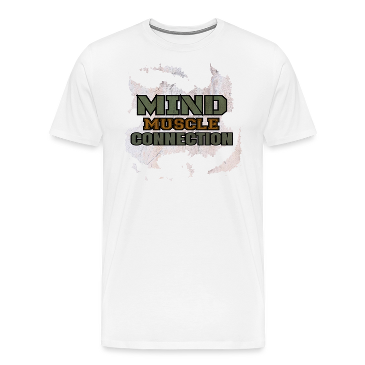 Mind Muscle Connection Premium T-Shirt - white