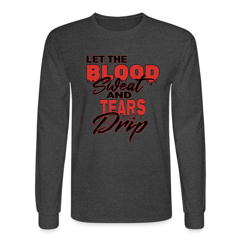 Men's Long Sleeve T-Shirt - heather black