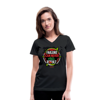 FINAL RESULT Women's V-Neck T-Shirt - black
