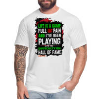 LIFE IS A GAME PALESTINE Edition  Men's T-Shirt by Bella + Canvas - white