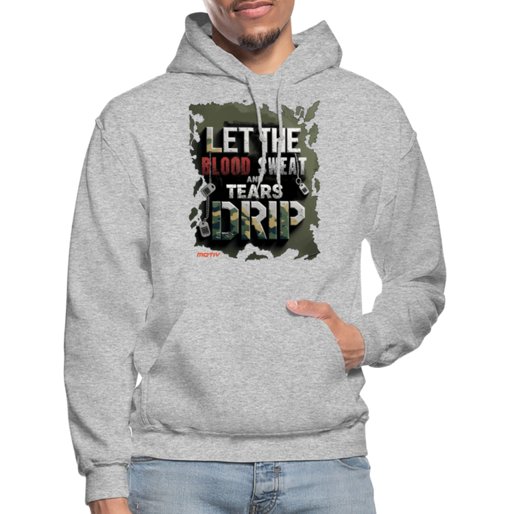 BLOOD SWEAT & TEARS Heavy Blend Adult Hoodie - heather gray