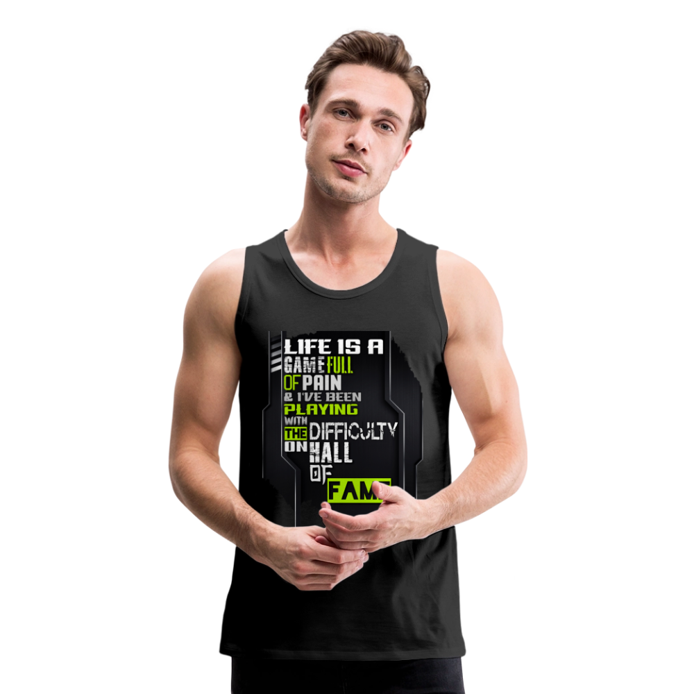 LIFE IS A GAME Men’s Premium Tank - black