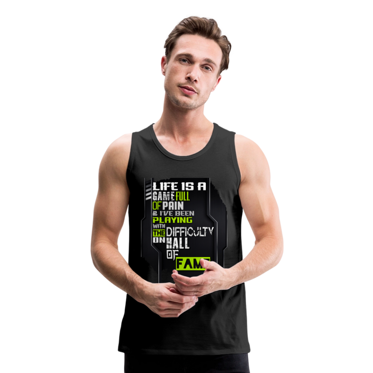 LIFE IS A GAME Men’s Premium Tank - black