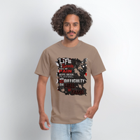 LIFE IS A GAME Men's T-Shirt | GILDAN 5000 - safari