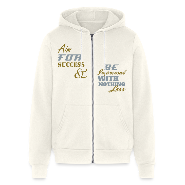 Aim For Success Premium Full Zip Hoodie - vintage white