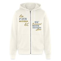 Aim For Success Premium Full Zip Hoodie - vintage white