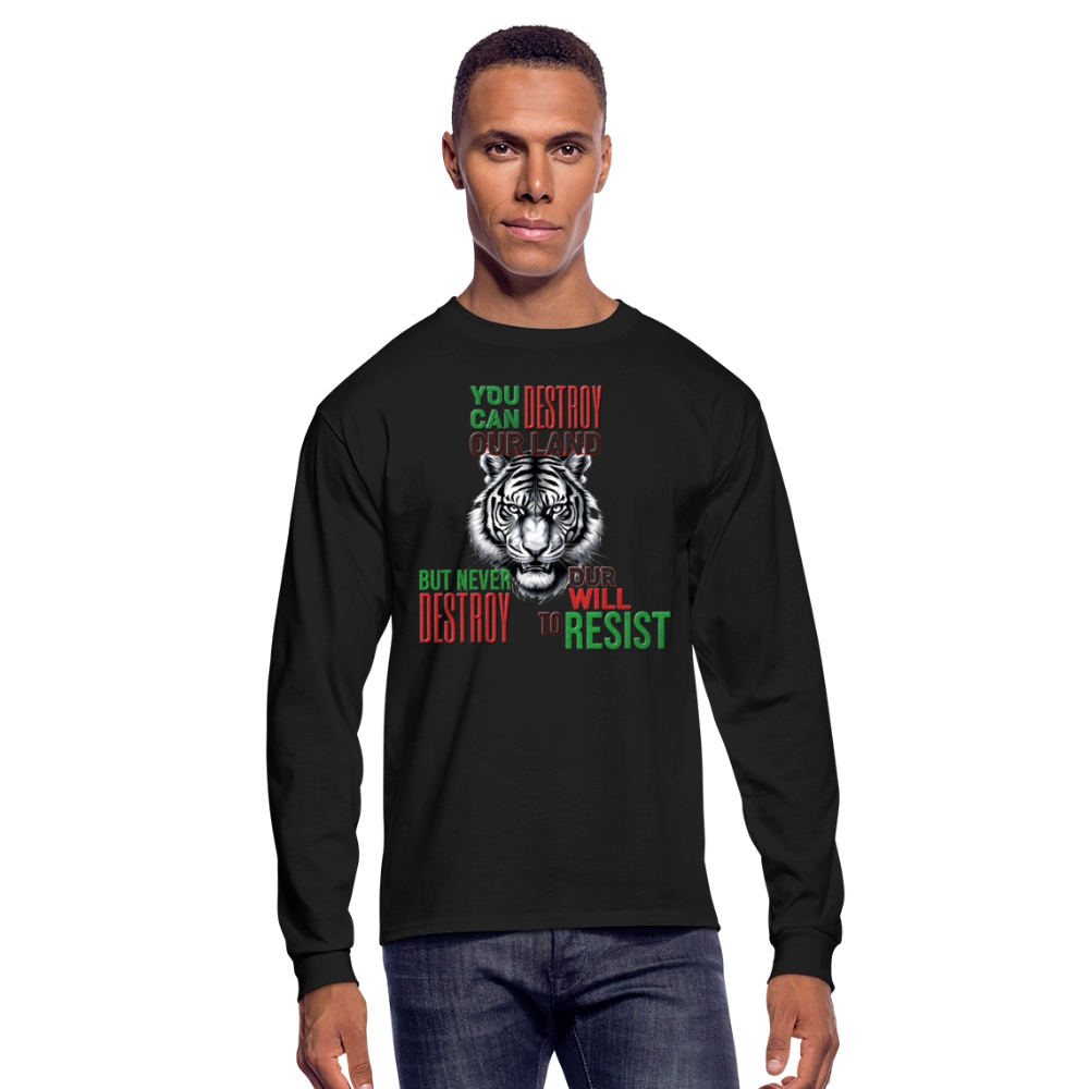 WILL TO RESIST PALESTINE Edition Men's Long Sleeve T-Shirt - black