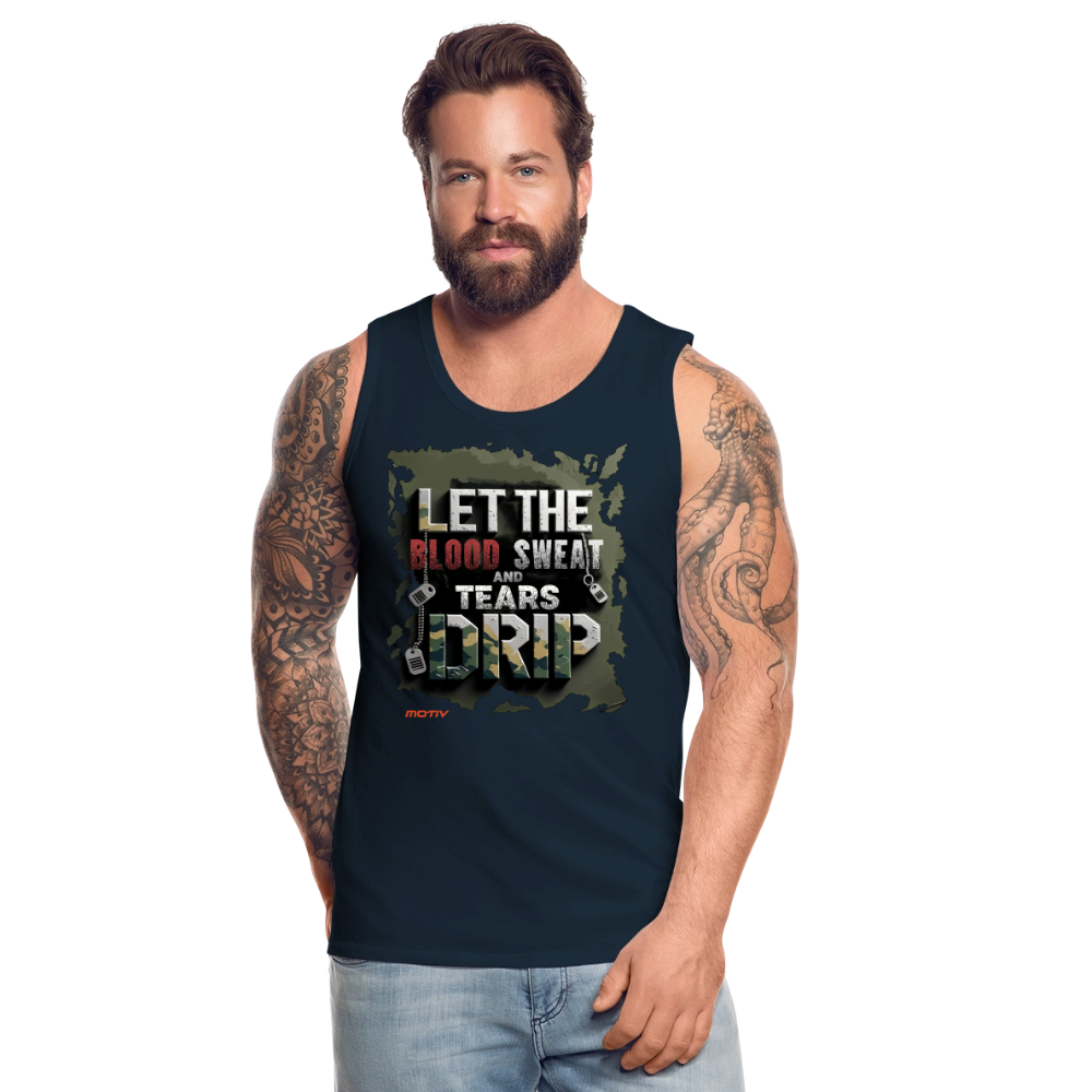 BLODD SWEAT & TEARS Men’s Premium Tank - deep navy