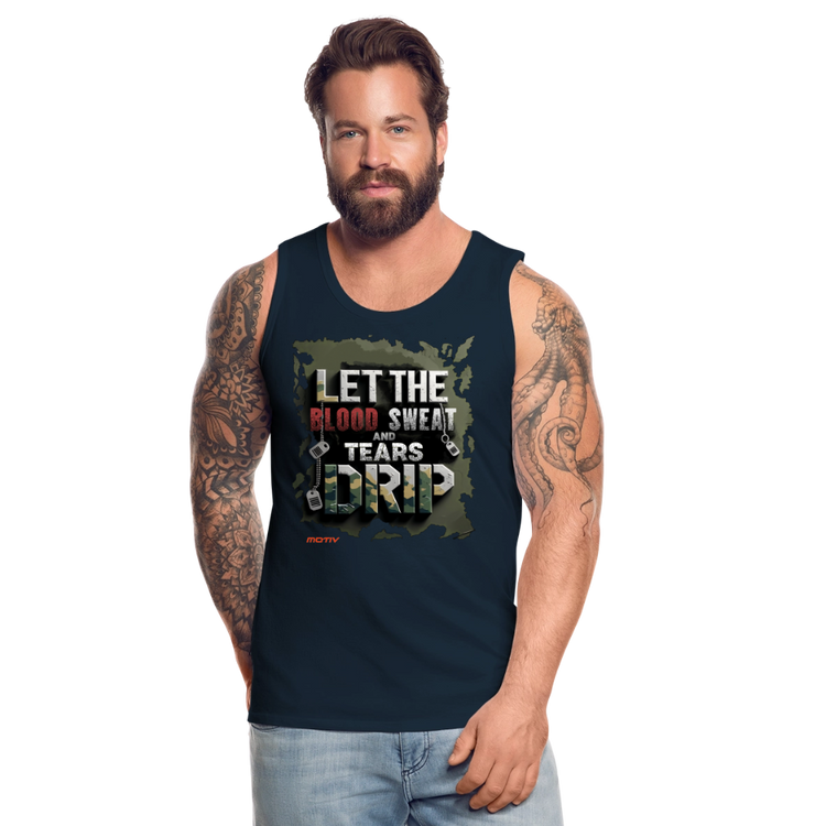 BLODD SWEAT & TEARS Men’s Premium Tank - deep navy