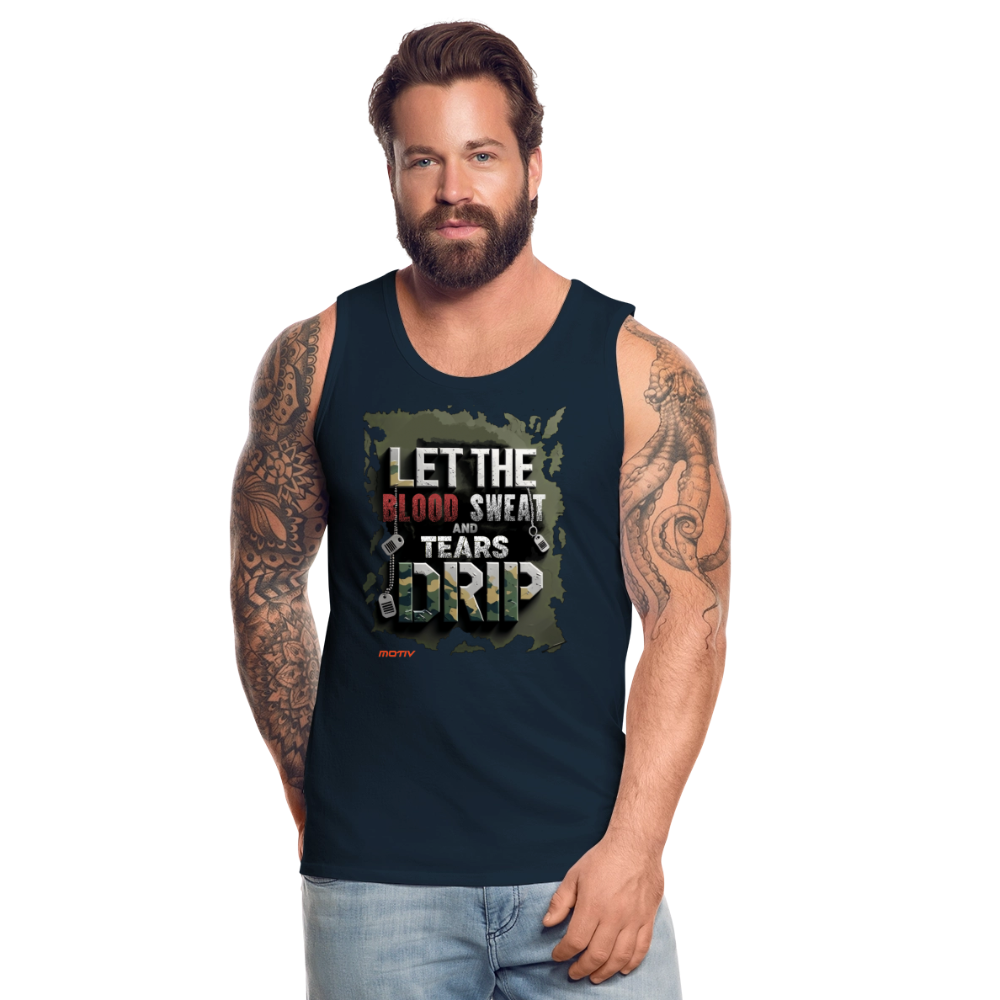 BLODD SWEAT & TEARS Men’s Premium Tank - deep navy
