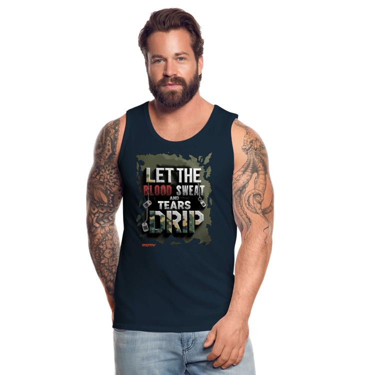 BLODD SWEAT & TEARS Men’s Premium Tank - deep navy