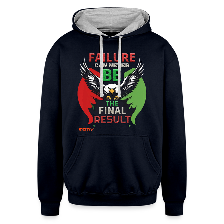 FINAL RESULT PALESTINE Edition 3 m/w Contrast Hoodie - navy/heather gray