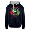 FINAL RESULT PALESTINE Edition 3 m/w Contrast Hoodie - navy/heather gray