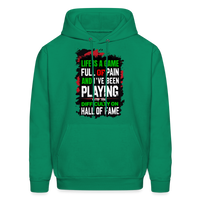 LIFE IS A GAME men's premium quality hoodie - kelly green