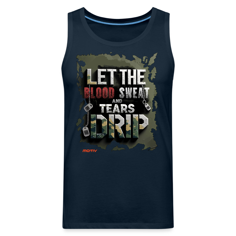 BLODD SWEAT & TEARS Men’s Premium Tank - deep navy