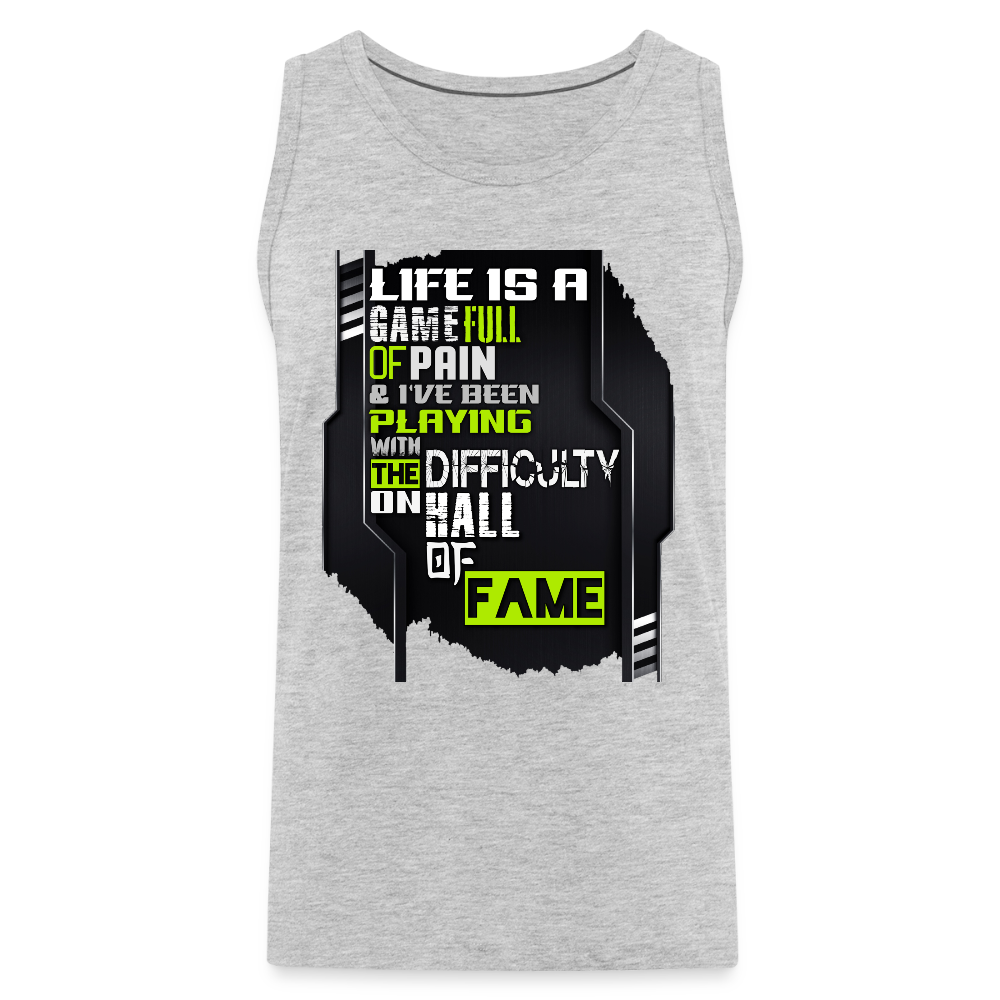 LIFE IS A GAME Men’s Premium Tank - heather gray