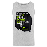 LIFE IS A GAME Men’s Premium Tank - heather gray