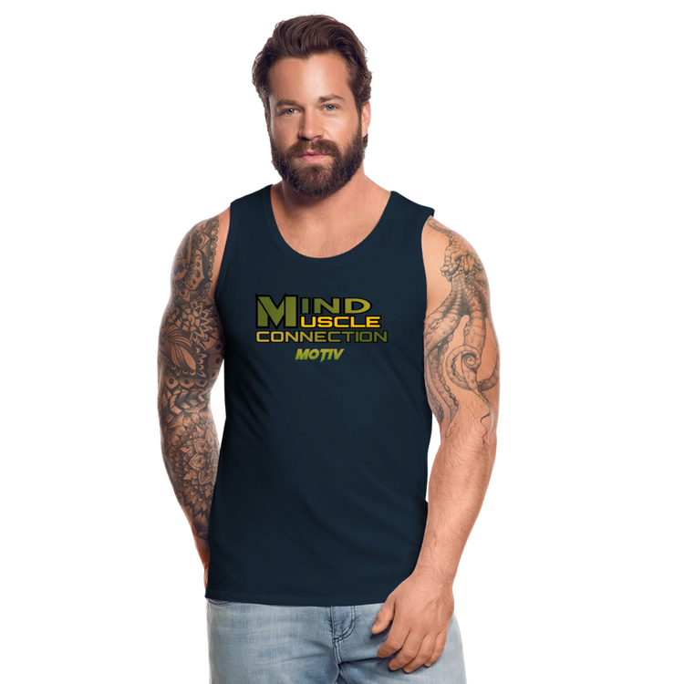 Mind Muscle Connection Men’s Premium Tank - deep navy