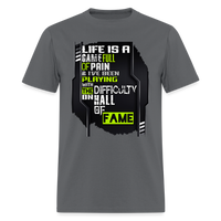 LIFE IS A GAME Men's T-Shirt | GILDAN 5000 - charcoal