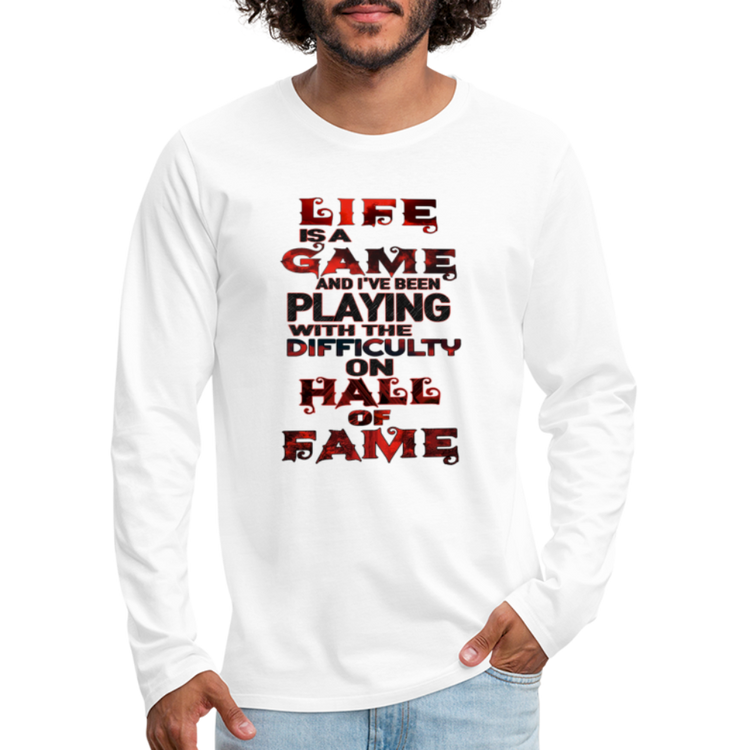 Lie Is A Game Premium Long Sleeve T-Shirt - white