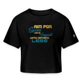 Aim For Success Women’s Champion Cropped T-Shirt - black