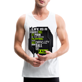 LIFE IS A GAME Men’s Premium Tank - white