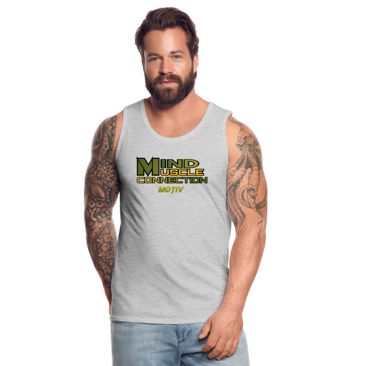 Mind Muscle Connection Men’s Premium Tank - heather gray