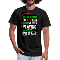 LIFE IS A GAME PALESTINE Edition  Men's T-Shirt by Bella + Canvas - black
