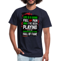 LIFE IS A GAME PALESTINE Edition  Men's T-Shirt by Bella + Canvas - navy